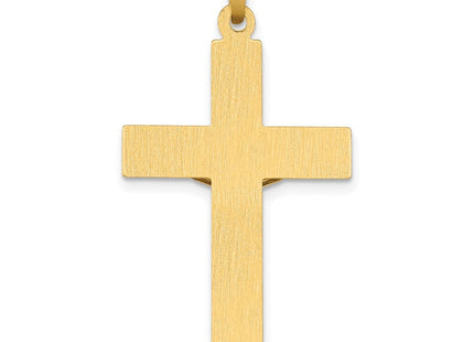 14k Two-tone Polished INRI Crucifix Pendant (Style XR1651)