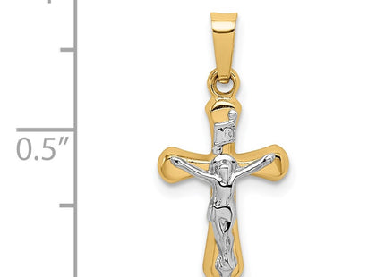 14k Yellow & Rhodium Pendants Style XR1655 - Classique Jewelry Inc.