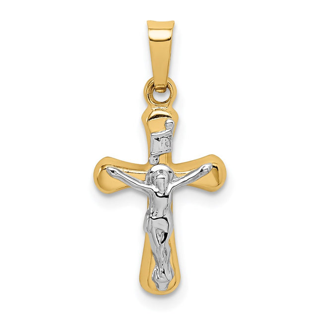 14k Yellow & Rhodium Pendants Style XR1655 - Classique Jewelry Inc.