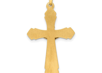 14k Two-tone Polished INRI Crucifix Pendant (Style XR1658)