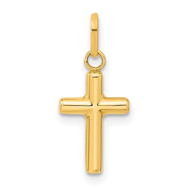 14k Hollow Cross Pendant, 0.00 x 8.8mm