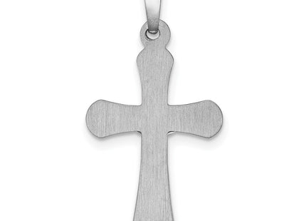 14K white gold crucifix pendant, another view