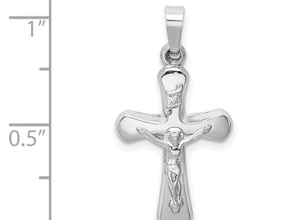 14K white gold crucifix pendant, further view