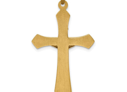 14k Two-tone Polished INRI Crucifix Pendant (Style XR1667)