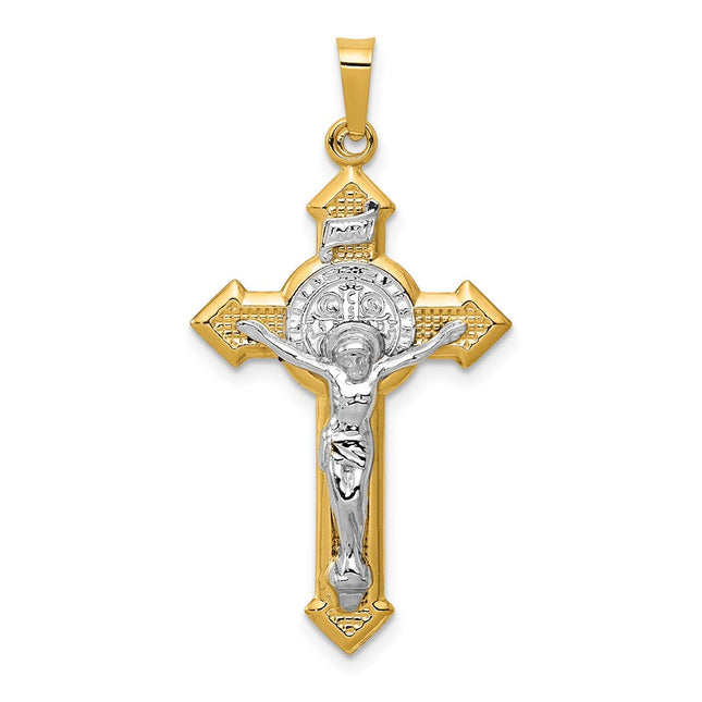 14k Yellow & Rhodium Pendants Style XR1685 - Classique Jewelry Inc.