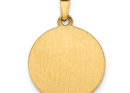 14k Polished/Satin Spanish 1st Communion Medal Hollow Pendant