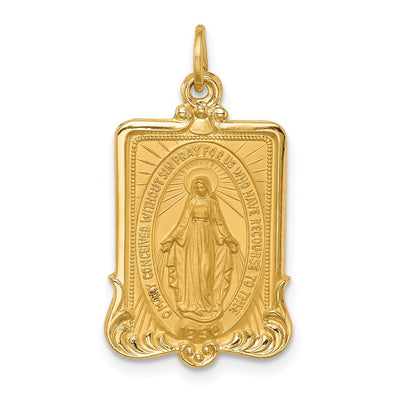 14K gold miraculous medal pendants & charm