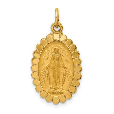 14K gold miraculous medal pendants & charm