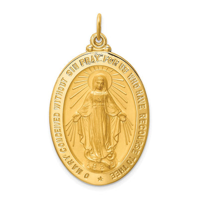 14K gold miraculous medal pendants & charm