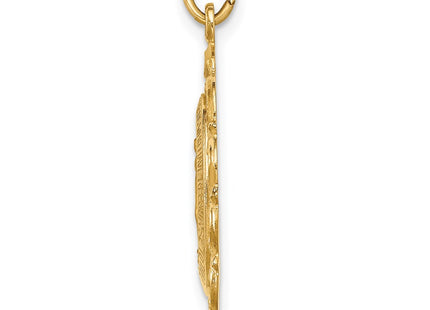 14K gold miraculous medal pendants & charm, alternate view
