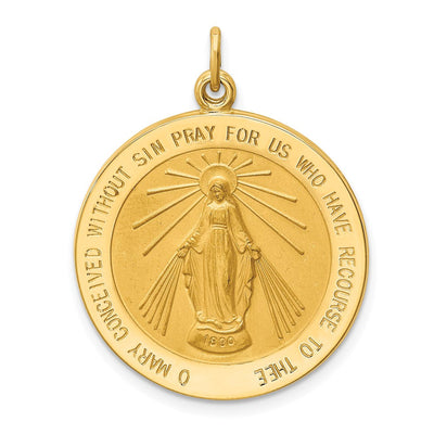 14K gold miraculous medal pendants & charm