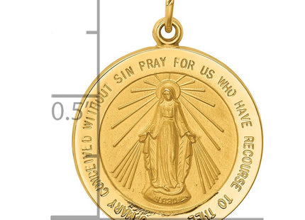 14K gold miraculous medal pendants & charm, another view