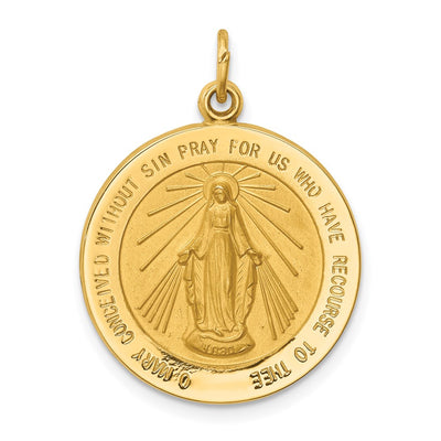 14K gold miraculous medal pendants & charm