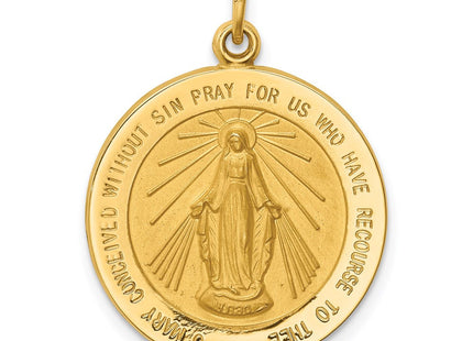 14K gold miraculous medal pendants & charm