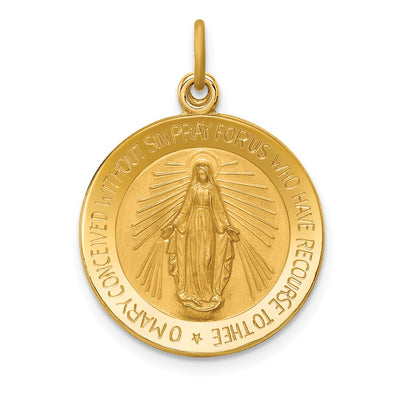 14K gold miraculous medal pendants & charm