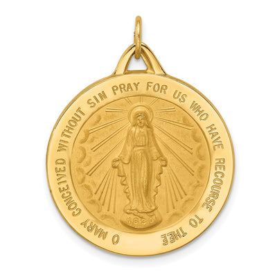 14K gold miraculous medal pendants & charm