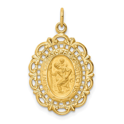 14K gold oval pendants & charm