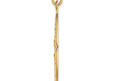 14K gold oval pendants & charm, alternate view