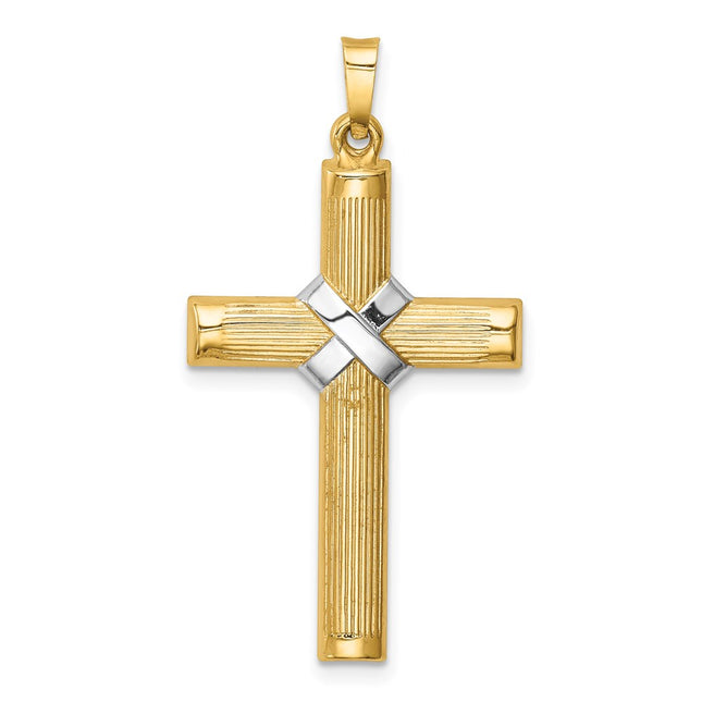 14k Yellow & Rhodium Jewelry Style XR1818 - Classique Jewelry Inc.