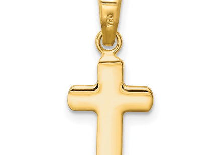 14k Polished Hollow Latin Cross Pendant (Style XR1823)