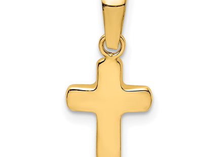 14k Polished Hollow Latin Cross Pendant (Style XR1823)