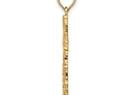 14K Nugget Cross Pendant (Style XR1833)