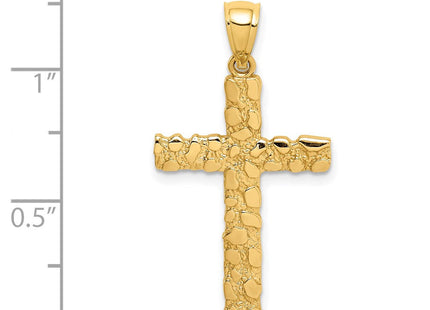 14K Nugget Cross Pendant (Style XR1833)