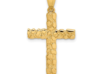 14K Nugget Cross Pendant (Style XR1833)
