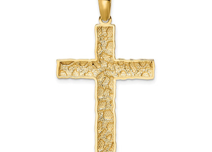 14K gold cross pendant, another view