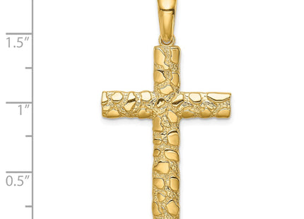 14K gold cross pendant, further view