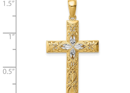 14k Yellow & Rhodium Pendants Style XR1836 - Classique Jewelry Inc.