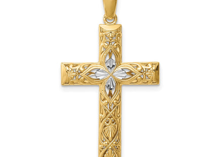 14k Yellow & Rhodium Pendants Style XR1836 - Classique Jewelry Inc.