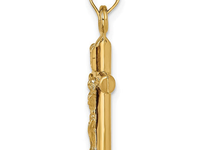 14K white gold crucifix pendant, alternate view