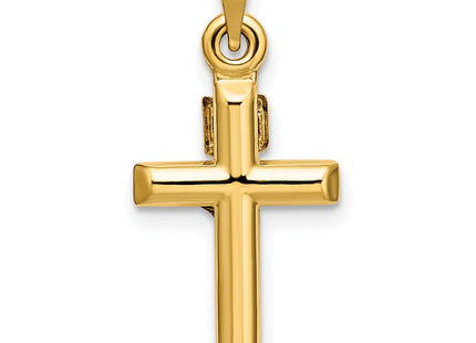 14K white gold crucifix pendant, another view