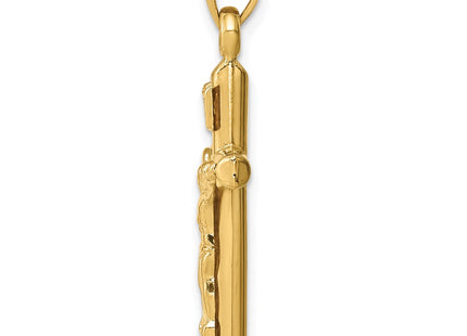 14K gold crucifix pendant, alternate view