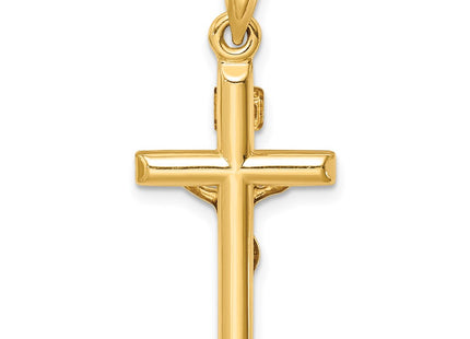 14K gold crucifix pendant, another view