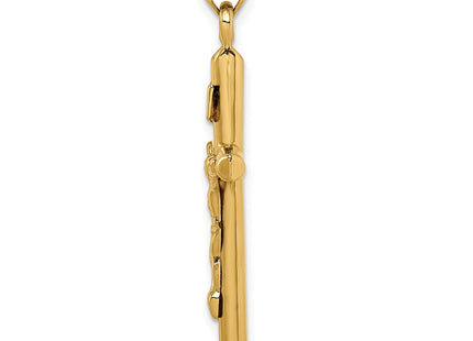 14K gold crucifix pendant, alternate view