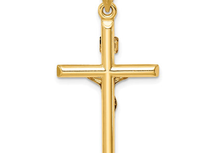 14K gold crucifix pendant, another view
