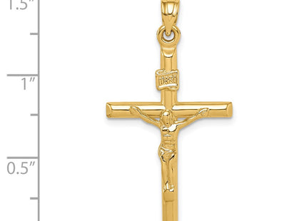 14K gold crucifix pendant, further view