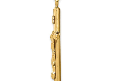 14K gold crucifix pendant, alternate view