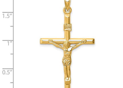 14K gold crucifix pendant, another view