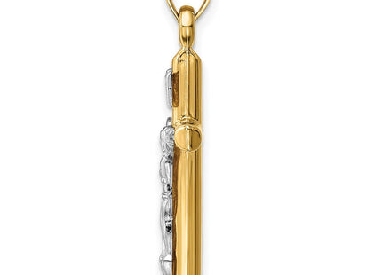 14K gold crucifix pendant, alternate view