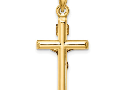 14K gold crucifix pendant, another view