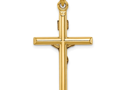 14k Two-tone Hollow Crucifix Pendant (Style XR1846)