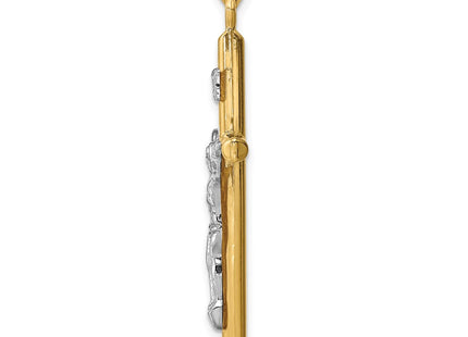 14K gold crucifix pendant, alternate view