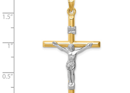 14K gold crucifix pendant, another view
