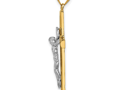 14K gold crucifix pendant, alternate view