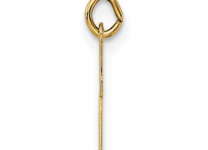 14k Polished Solid Cross Pendant