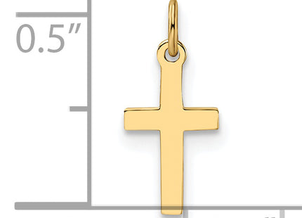 14k Polished Solid Cross Pendant