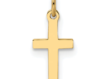 14k Polished Solid Cross Pendant